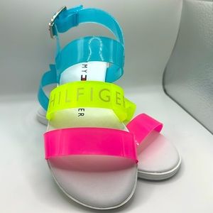 NWT Tommy Hilfiger Ralana II Girls Neon Sandal- Girls Size 12